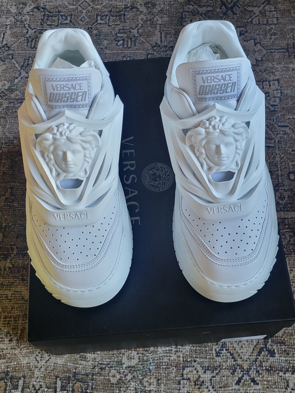 Versace White Medusa Slip-On Sneakers